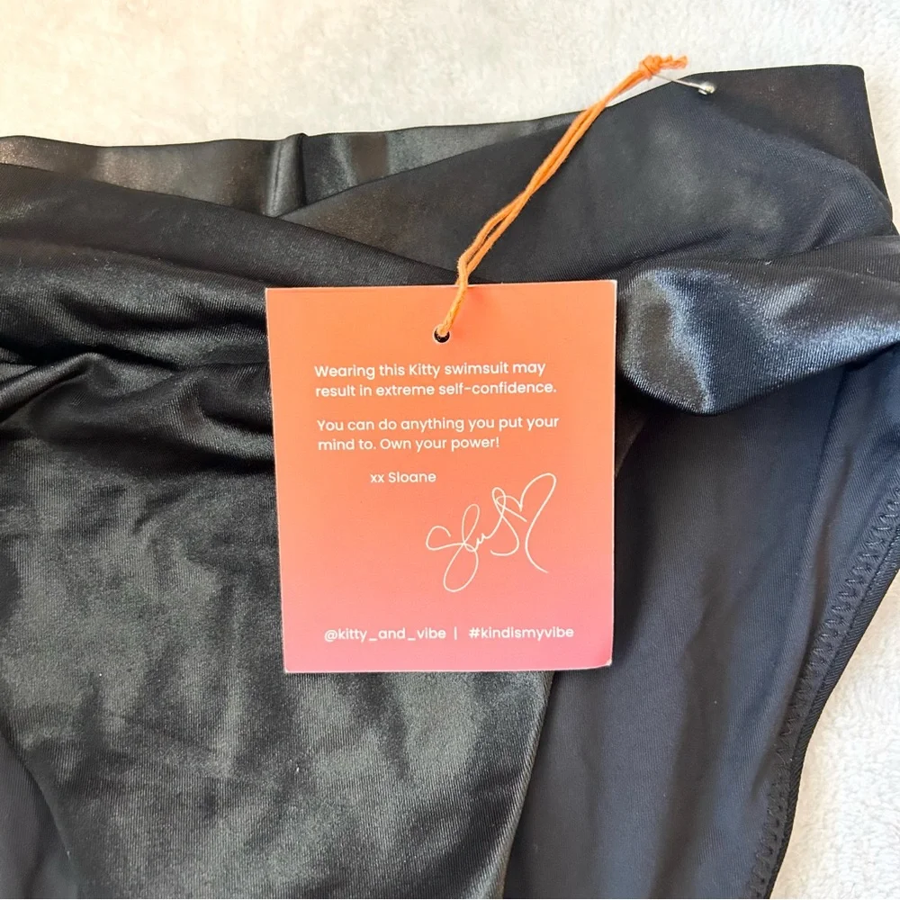 NWT Kitty and Vibe x Sloane Stephens Bikini Bottom Black Size S1